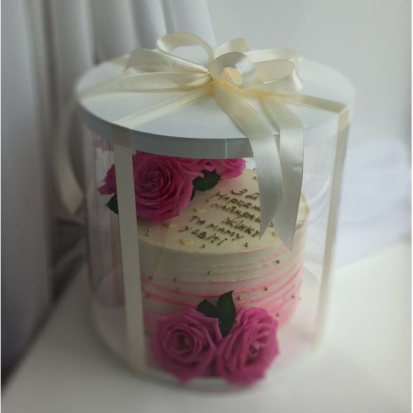 Тубус D250 H250 білий з картонною кришкою