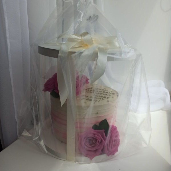 Тубус D250 H250 белый с картонной крышкой