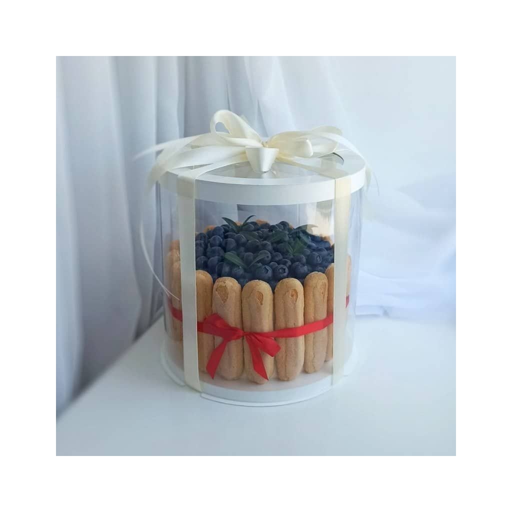 Тубус D200 H200 белый с картонной крышкой