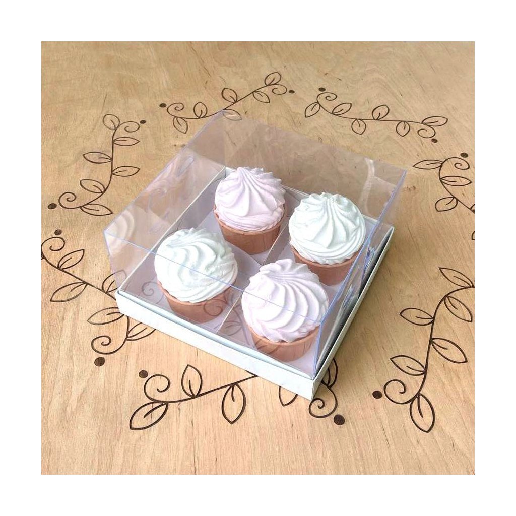 Коробка PET 180×180×100 з вкладкою на 4 розділи