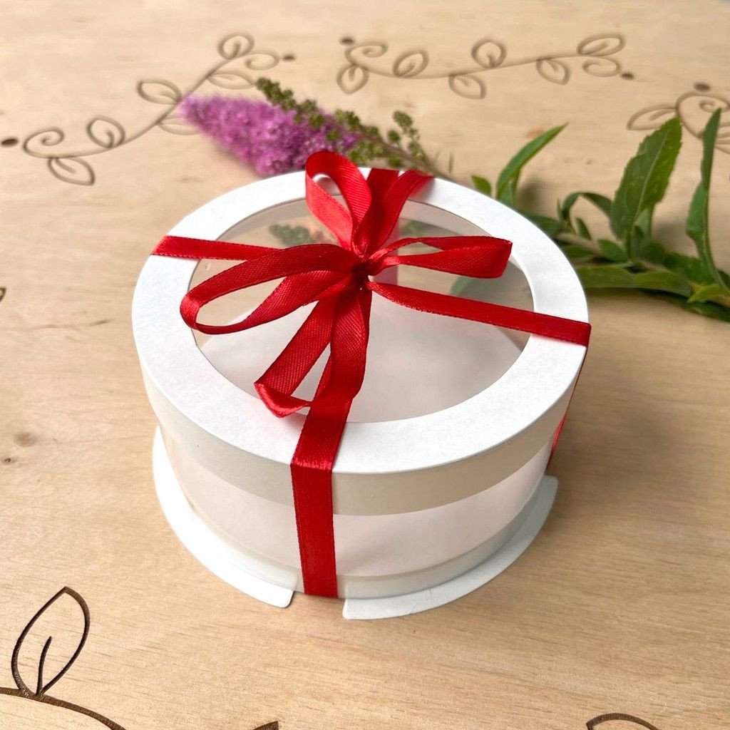 Тубус D120 H70 белый с прозрачной крышкой