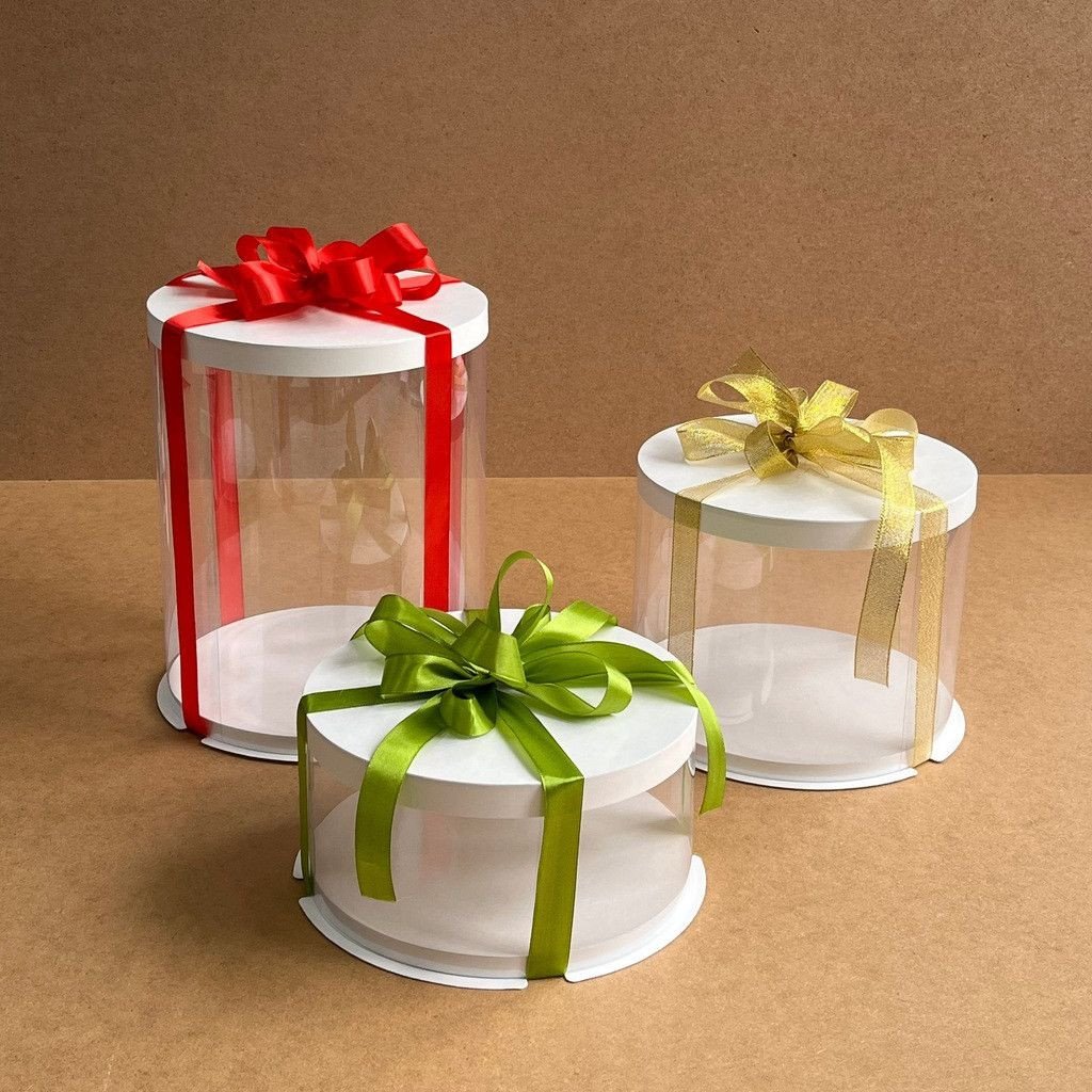 Набор тубусов D200 h100 белые с картонной крышкой