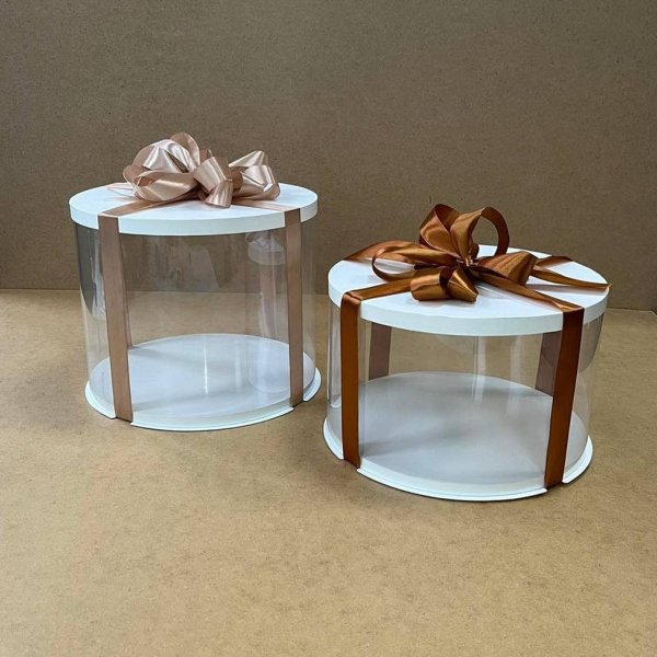 Набір тубусів D250 h150 білі з картонною кришкою