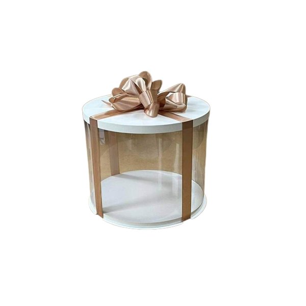 Тубус D200 H200 белый с картонной крышкой