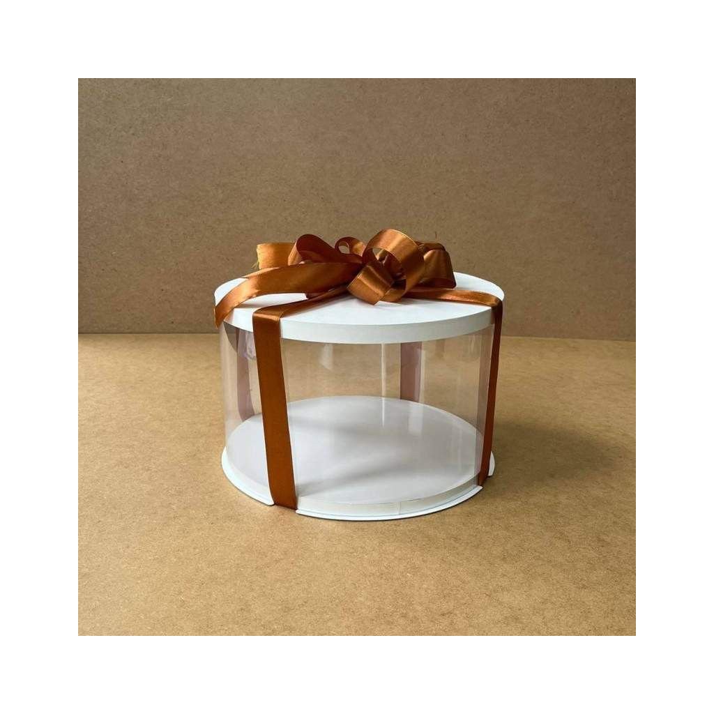 Тубус D250 H150 белый с картонной крышкой