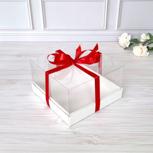 Коробка для десертів і тортів 220х220х130 ПЕТ