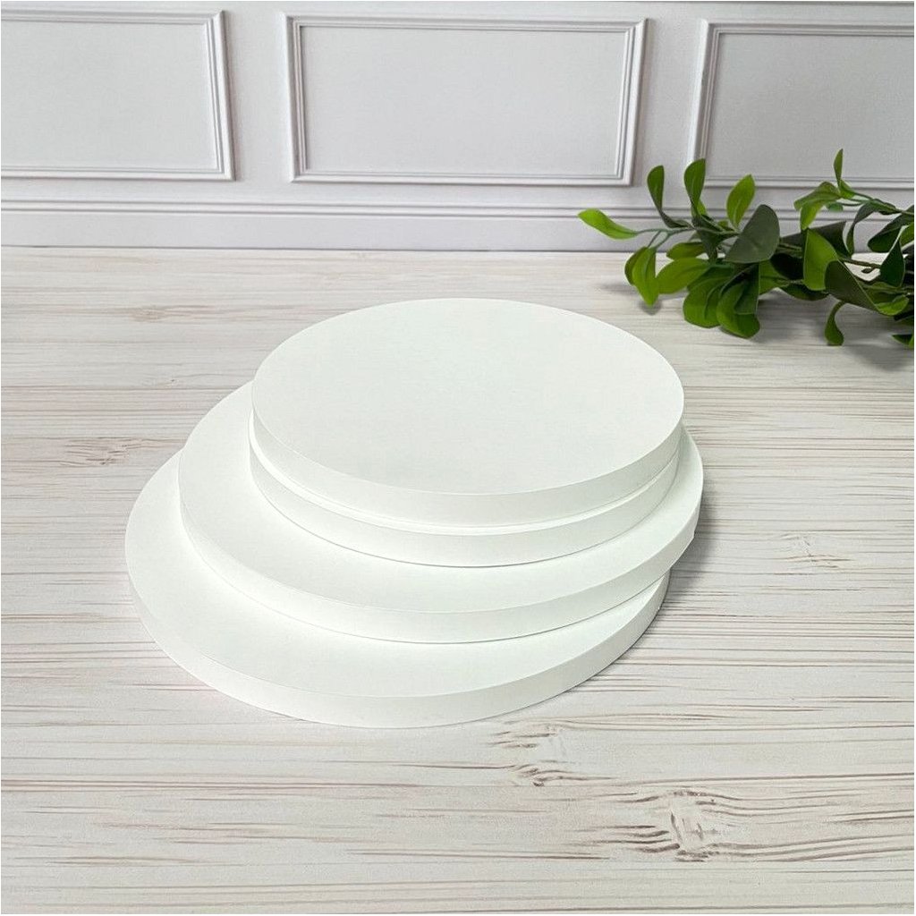 Подложка круглая D300 h17 белая