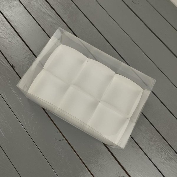 Коробка для 6 десертів 260х170х110 прозора ПЕТ