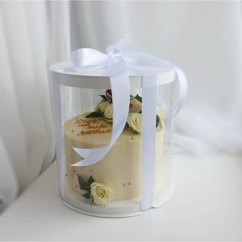 Тубус D200 H200 белый с картонной крышкой