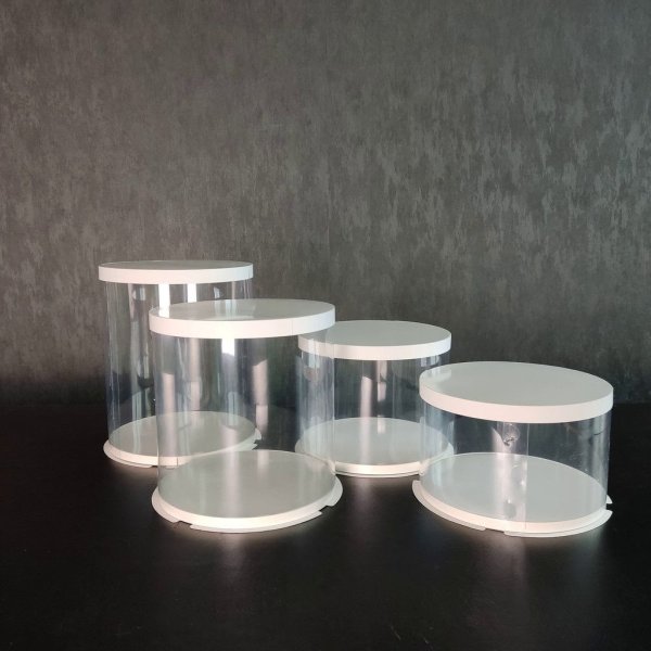 Тубус D250 H150 білий з картонною кришкою