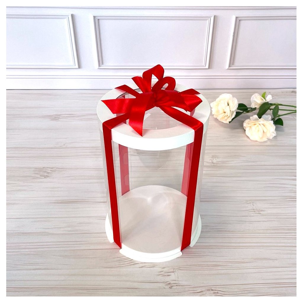 Набор тубусов d160 h230 белых с прозрачной крышкой