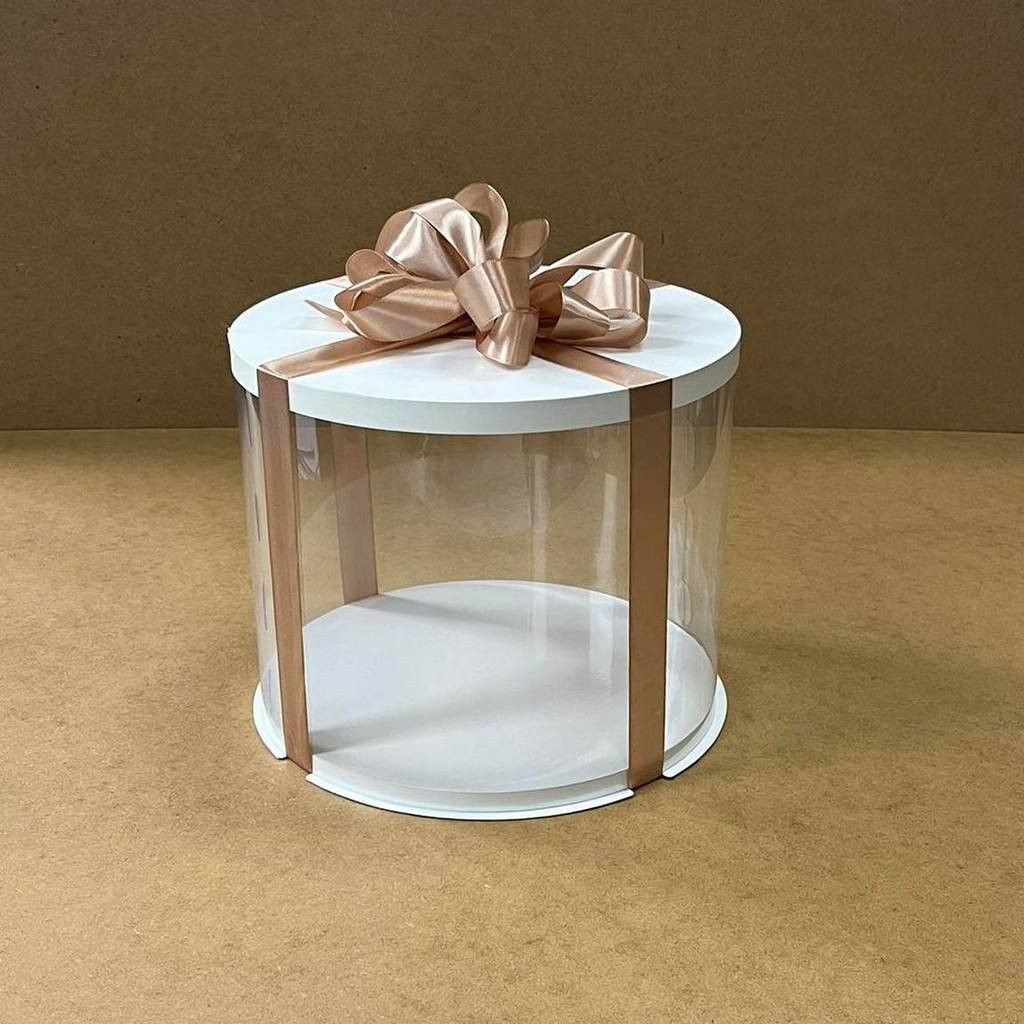 Тубус D200 H200 білий з картонною кришкою