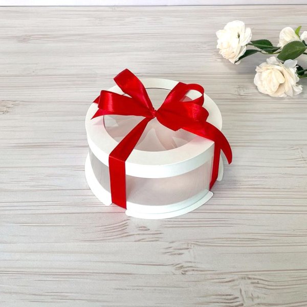 Тубус D160 H60 белый с прозрачной крышкой