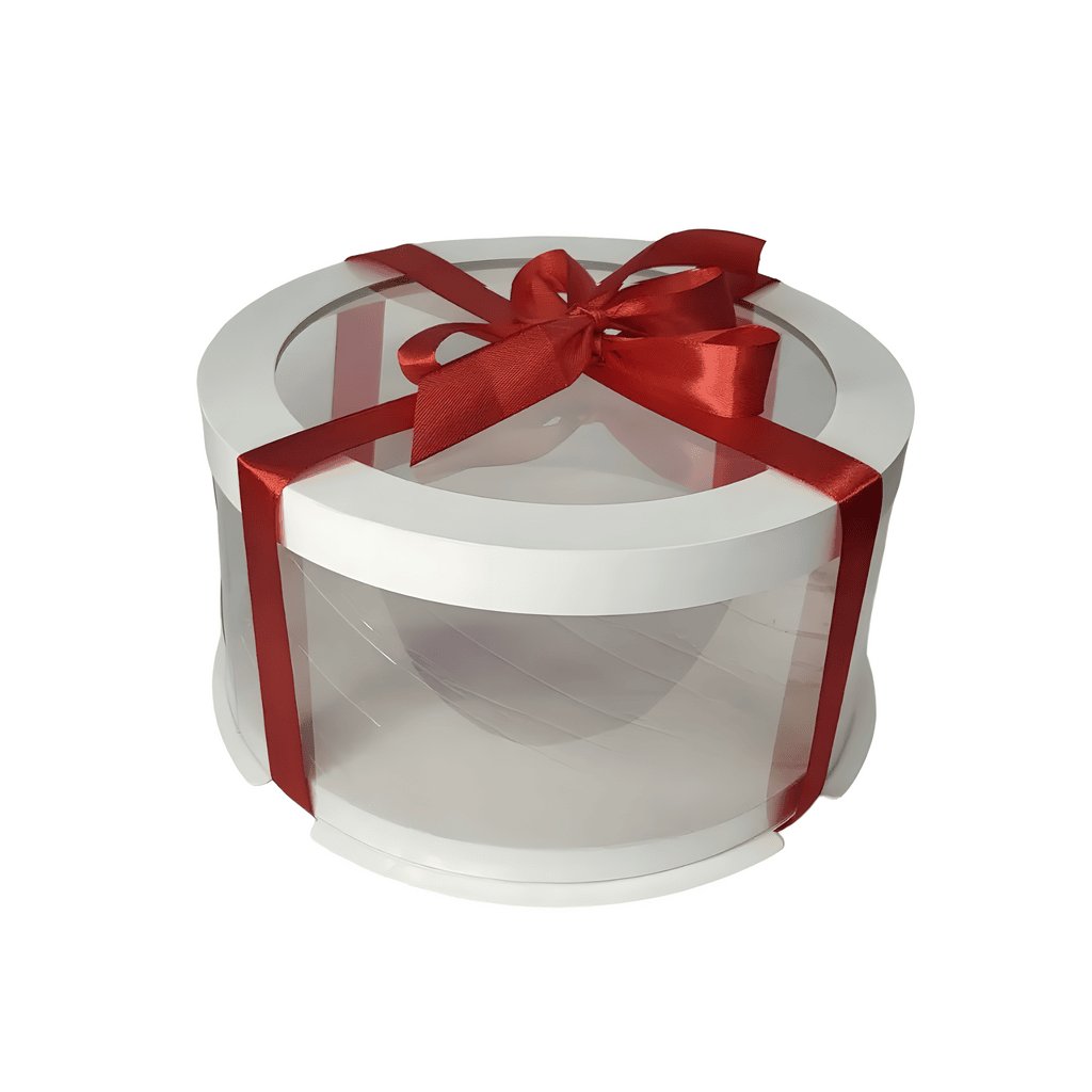 Тубус D200 H100 білий з прозорою кришкою