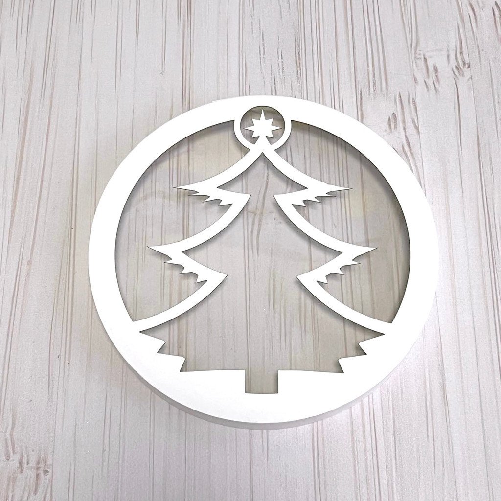 Тубус D250 H100 білий з кришкою Ялинка