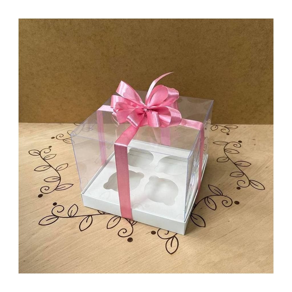 Коробка PET 180×180×200 с вкладкой на 4 ячеек