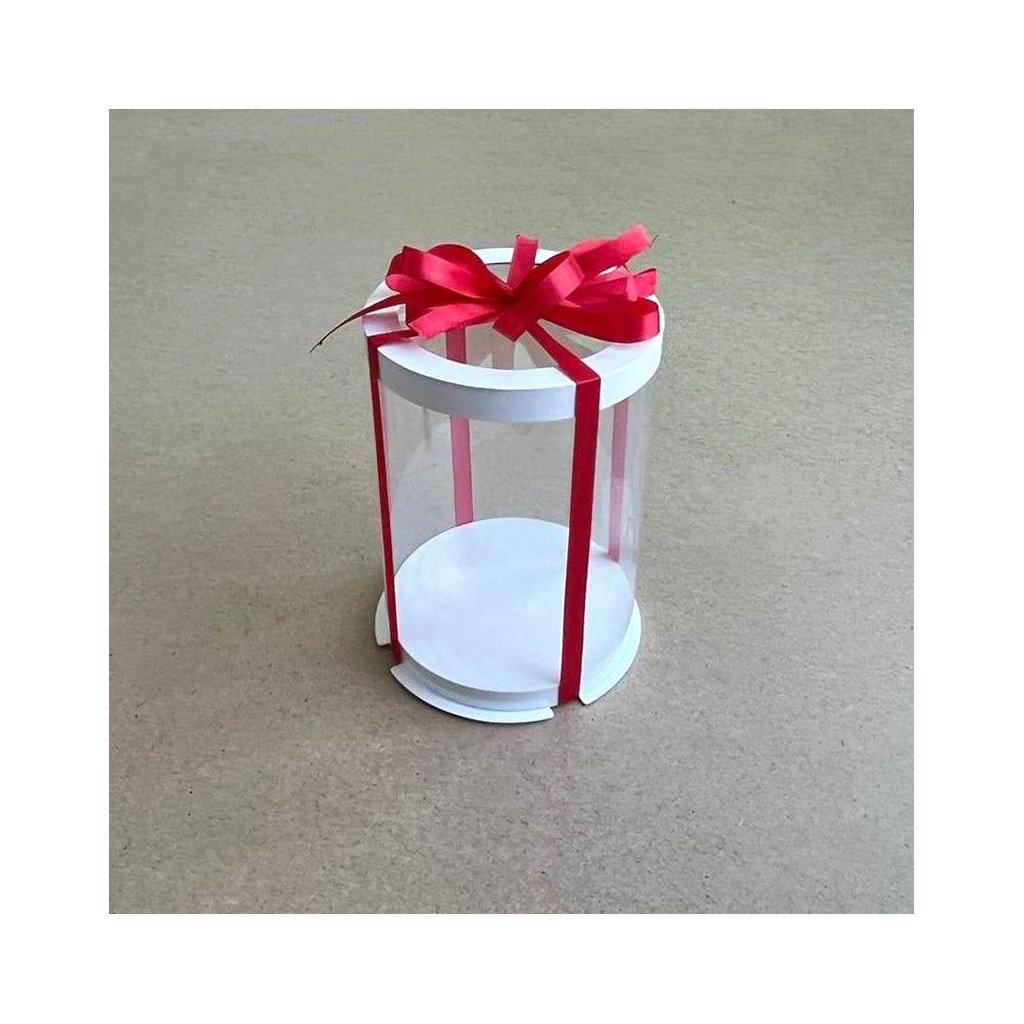 Тубус D120 H170 белый с прозрачной крышкой