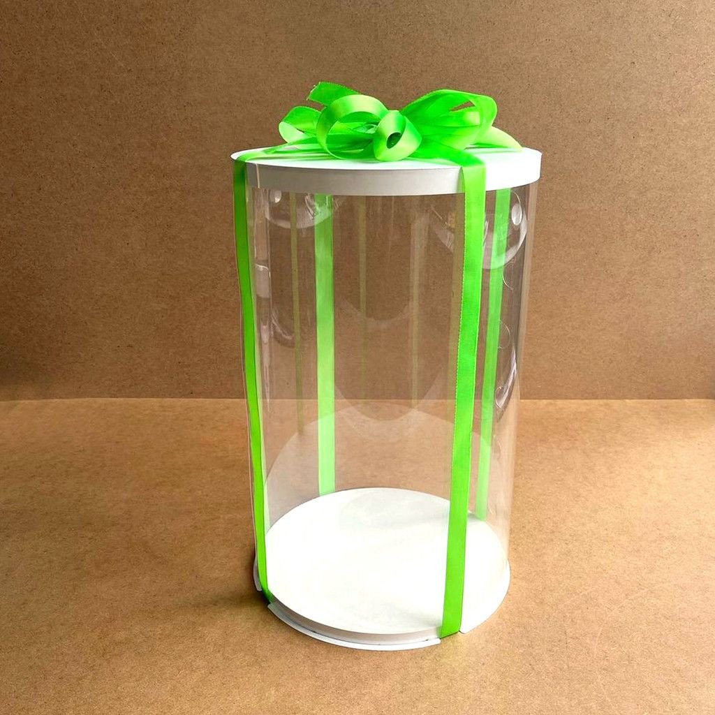 Тубус D250 H400 белый с картонной крышкой