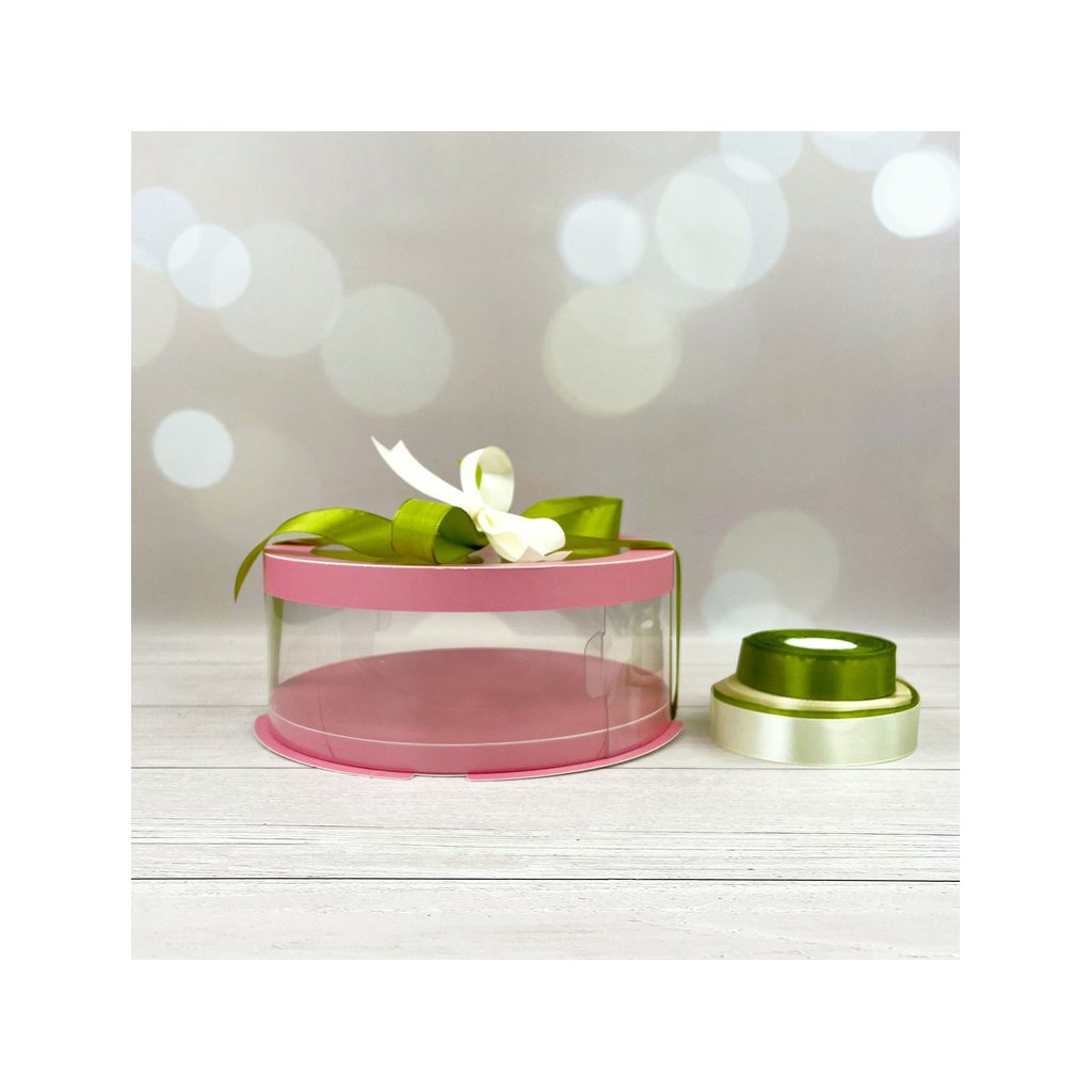 Тубус D250 H100 PINK с прозрачной крышкой