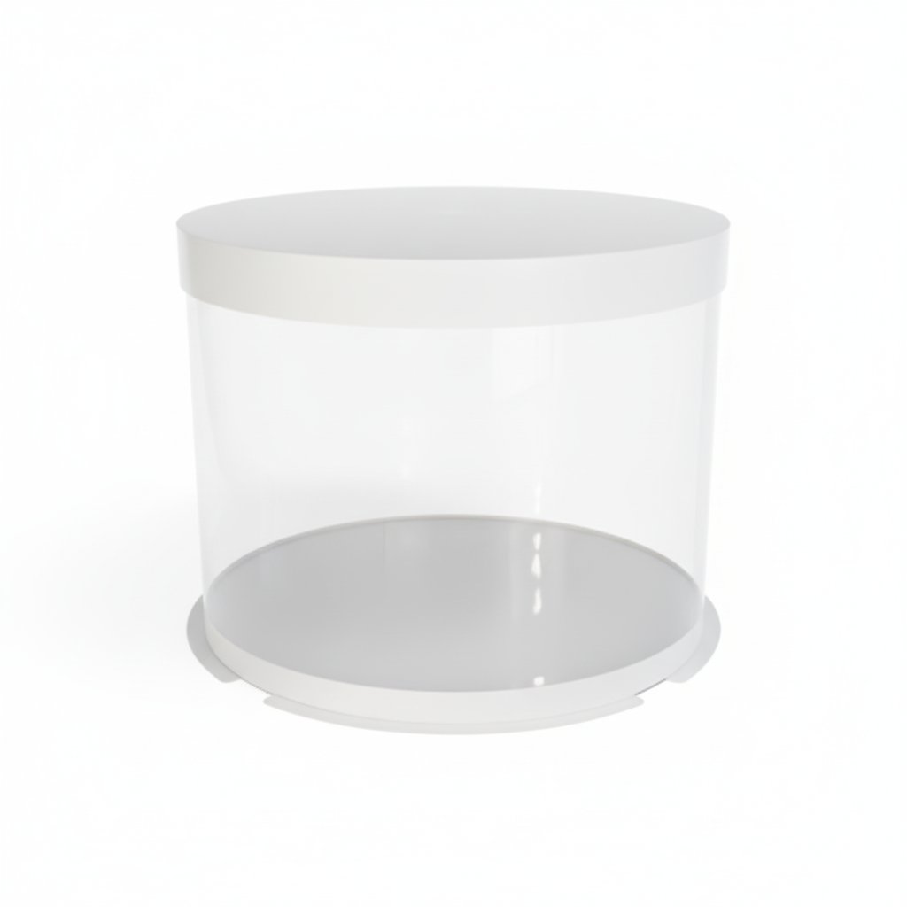 Тубус D300 H250 білий з картонною кришкою