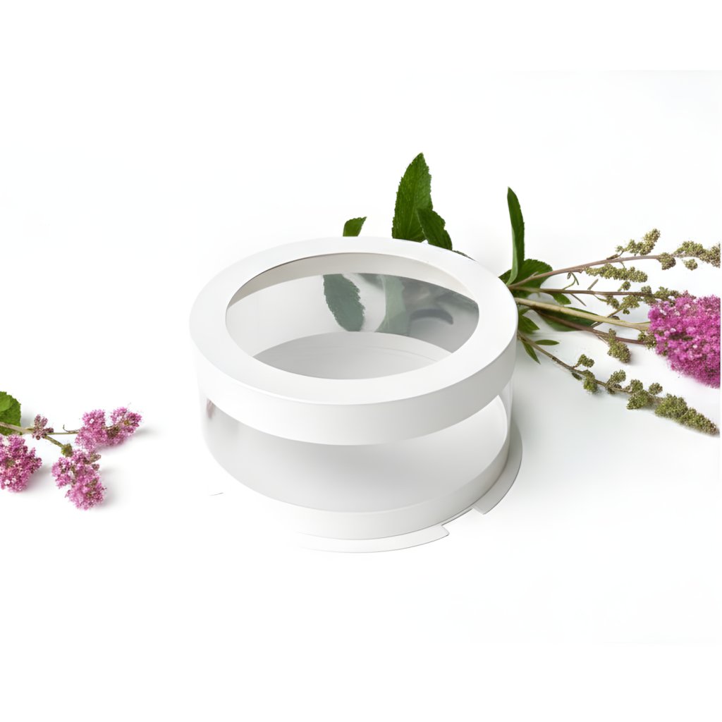 Тубус D120 H70 белый с прозрачной крышкой