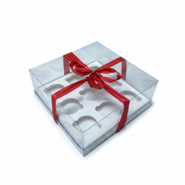 Коробка PET 255×255×110 с вкладкой на 9 ячеек