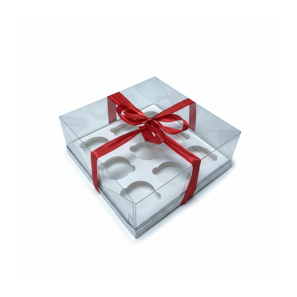 Коробка PET 255×255×110 з вкладкою на 9 комірок