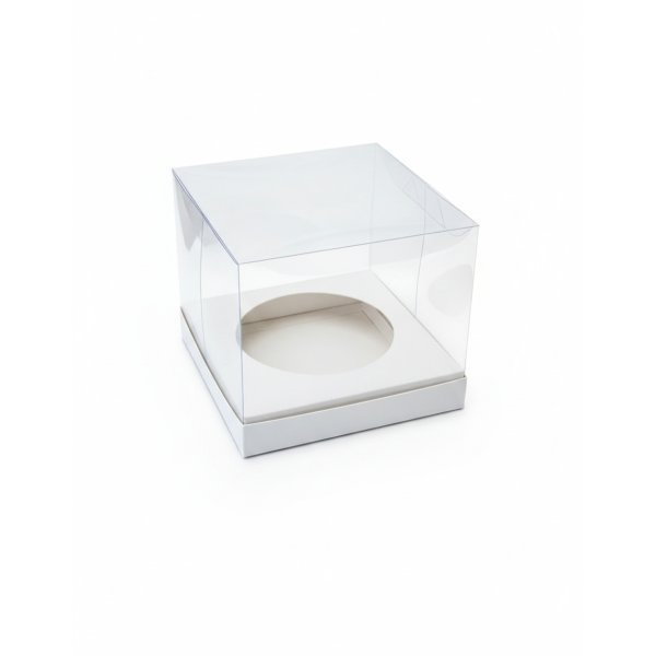 Коробка для паски PET 180×180×150 з вкладкою D120 мм