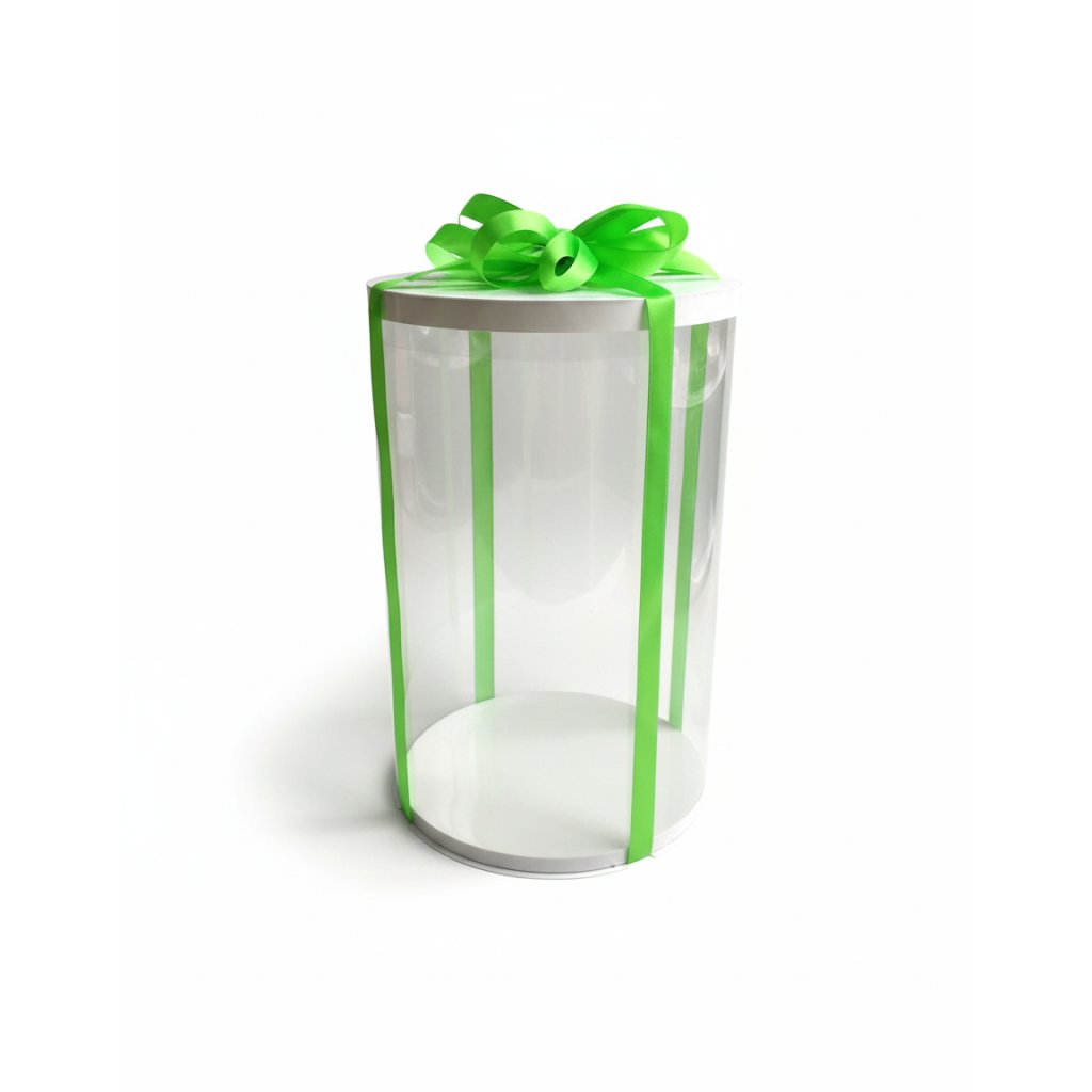 Тубус D250 H400 белый с картонной крышкой