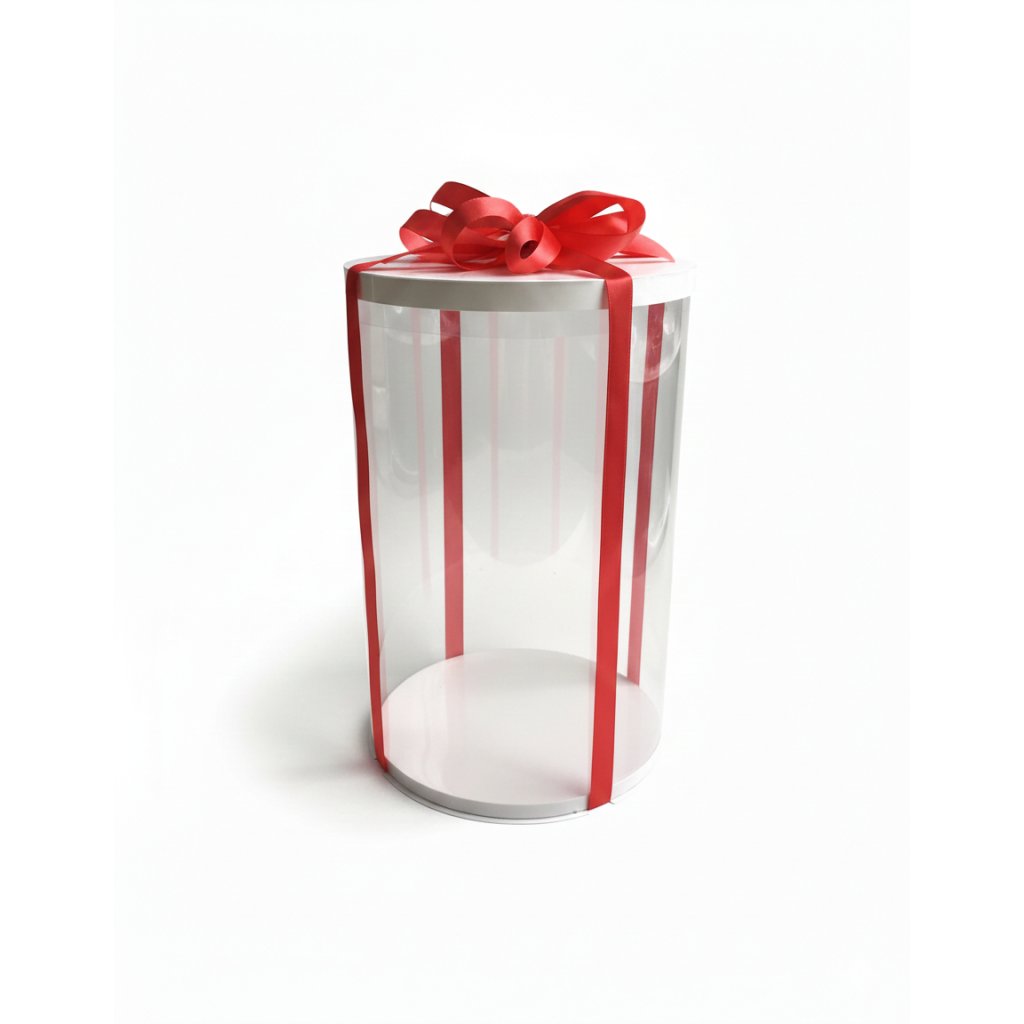 Тубус D250 H400 белый с картонной крышкой