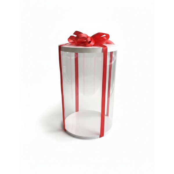 Тубус D250 H400 белый с картонной крышкой