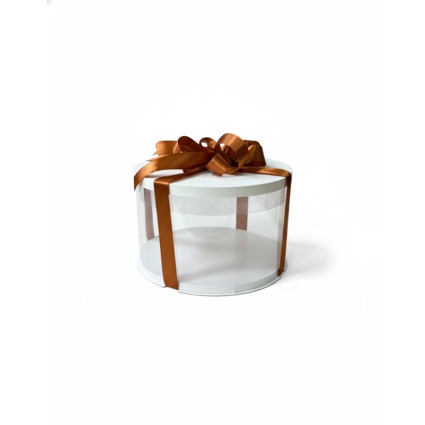 Тубус D250 H150 білий з картонною кришкою