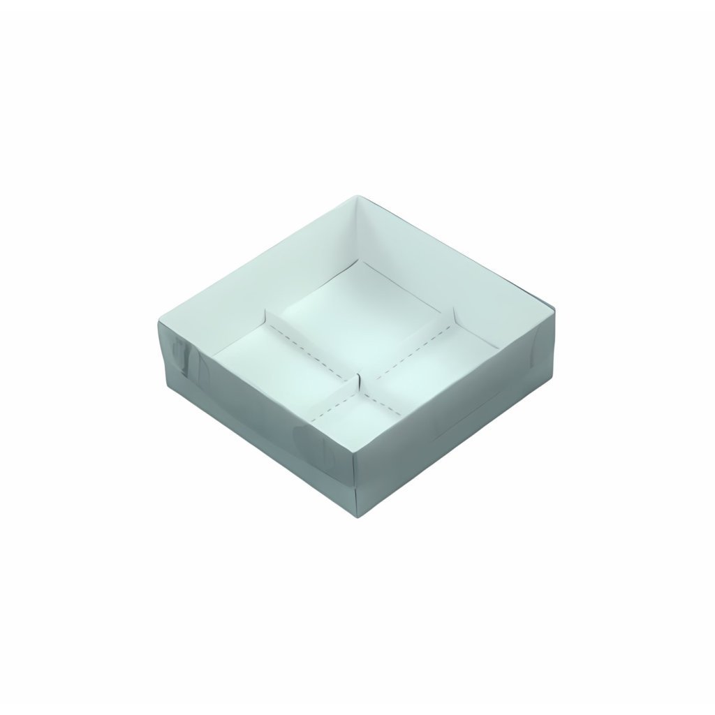 Коробка PET 150×150×50 с вкладкой на 4 ячейки