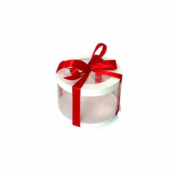 Тубус для бенто D160 H100 мм (16х10 см) білий з прозорою кришкою • ARTSweet