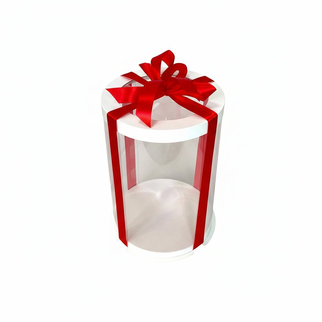 Набор тубусов D160 h230 белые с прозрачной крышкой