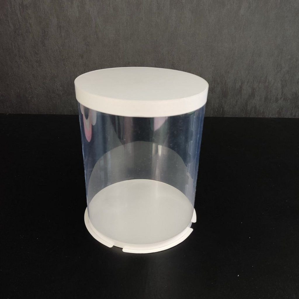 Тубус D200 H250 білий з картонною кришкою