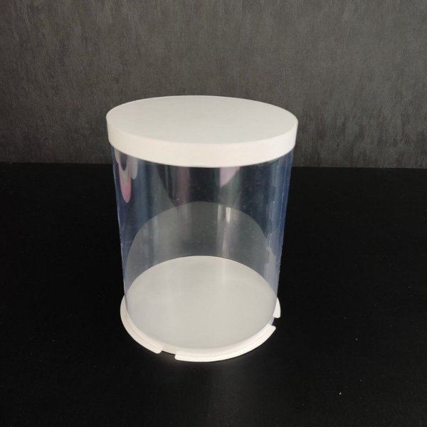 Тубус D200 H250 білий з картонною кришкою