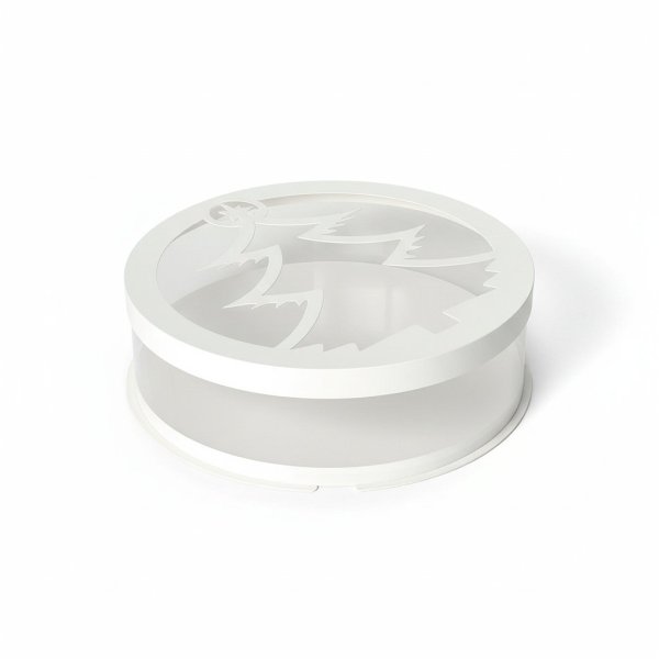 Тубус D250 H60 белый с крышкой Ёлочка