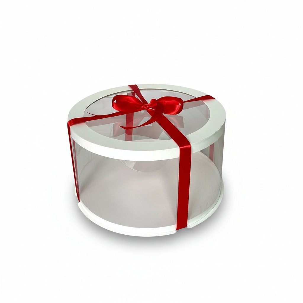 Набір тубусів D200 h150 білі з прозорою кришкою