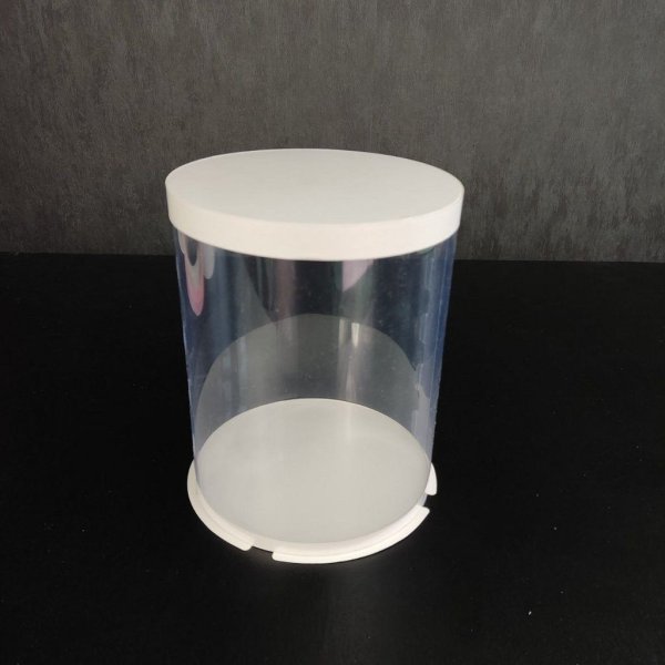 Тубус D300 H500 білий з картонною кришкою