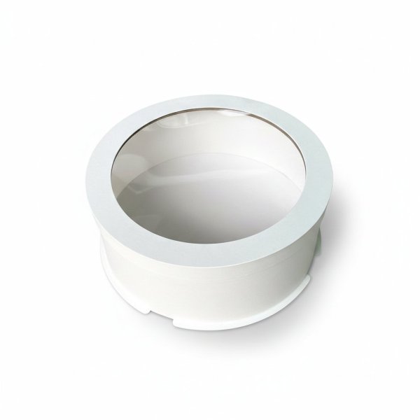 Набор тубусов D300 h100 белый картон с прозрачной крышкой