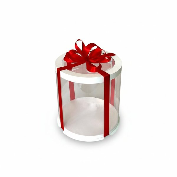 Набор тубусов D300 h350 белые с прозрачной крышкой